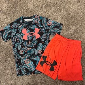 Under Armour Kids Set - Black, Coral, and Teal